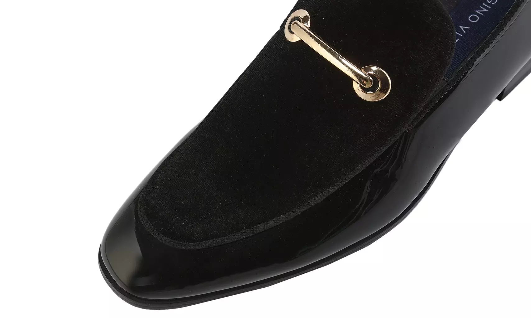 Gino Vitale Velvet & Patent Leather Slip On Dress Loafer