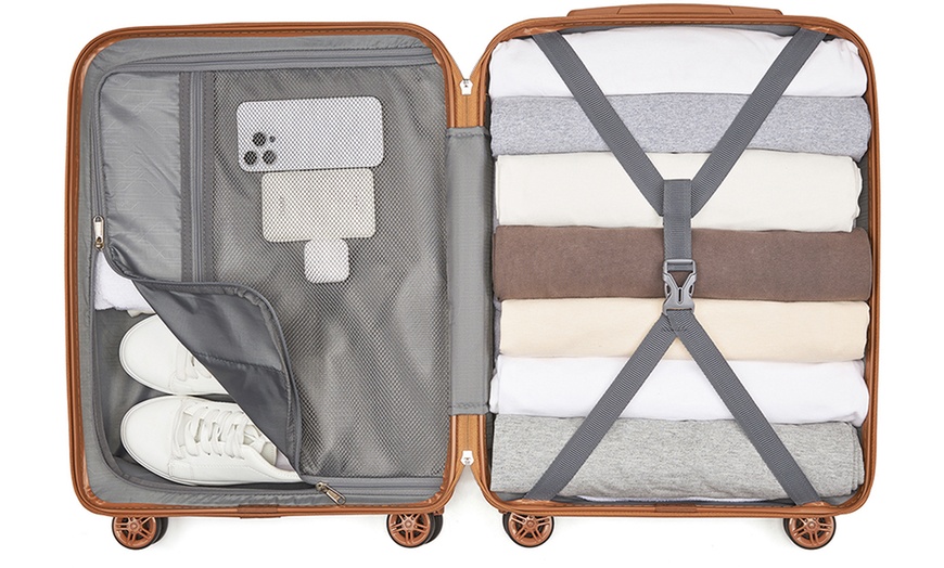 Image 10: Kono Hard Shell Suitcase One or 3-Piece Set