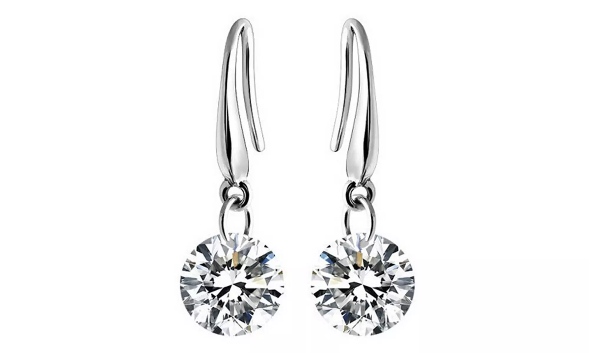 2.00 CTTW Naked Swarovski Element Drill Earrings - Primary Image