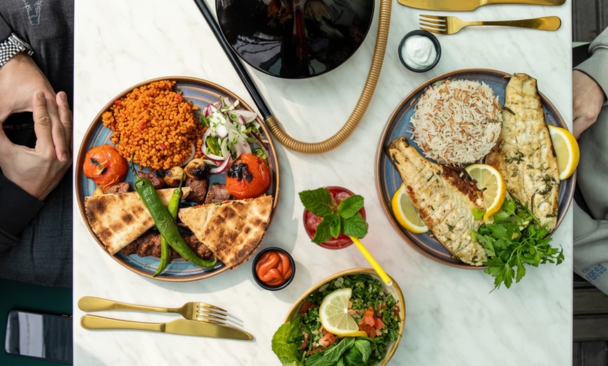 Image 13: Savor a Mezze Platter for Two or Four with Optional Glass of Wine