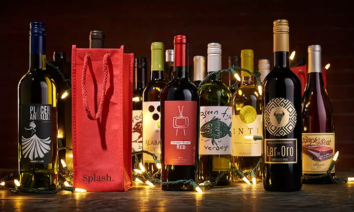 15-Bottle Curated Wine Packs with Gift Bags from Splash Wines (Up to 79% Off) - Primary Image
