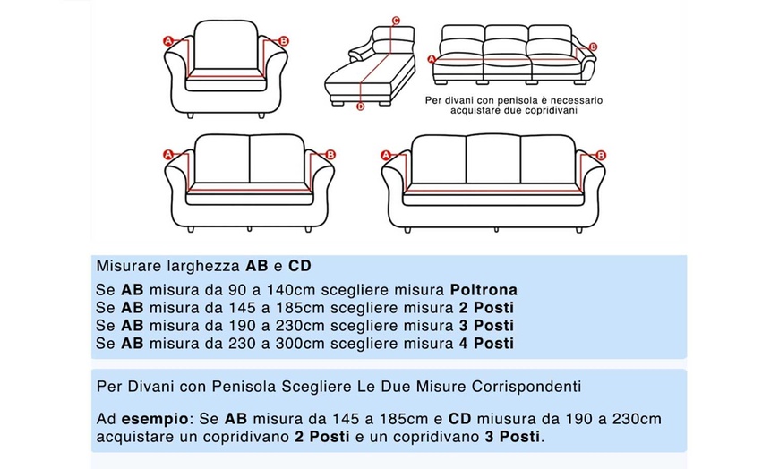 Image 18: Copridivano elasticizzato per divani Co.Ingros.Tex