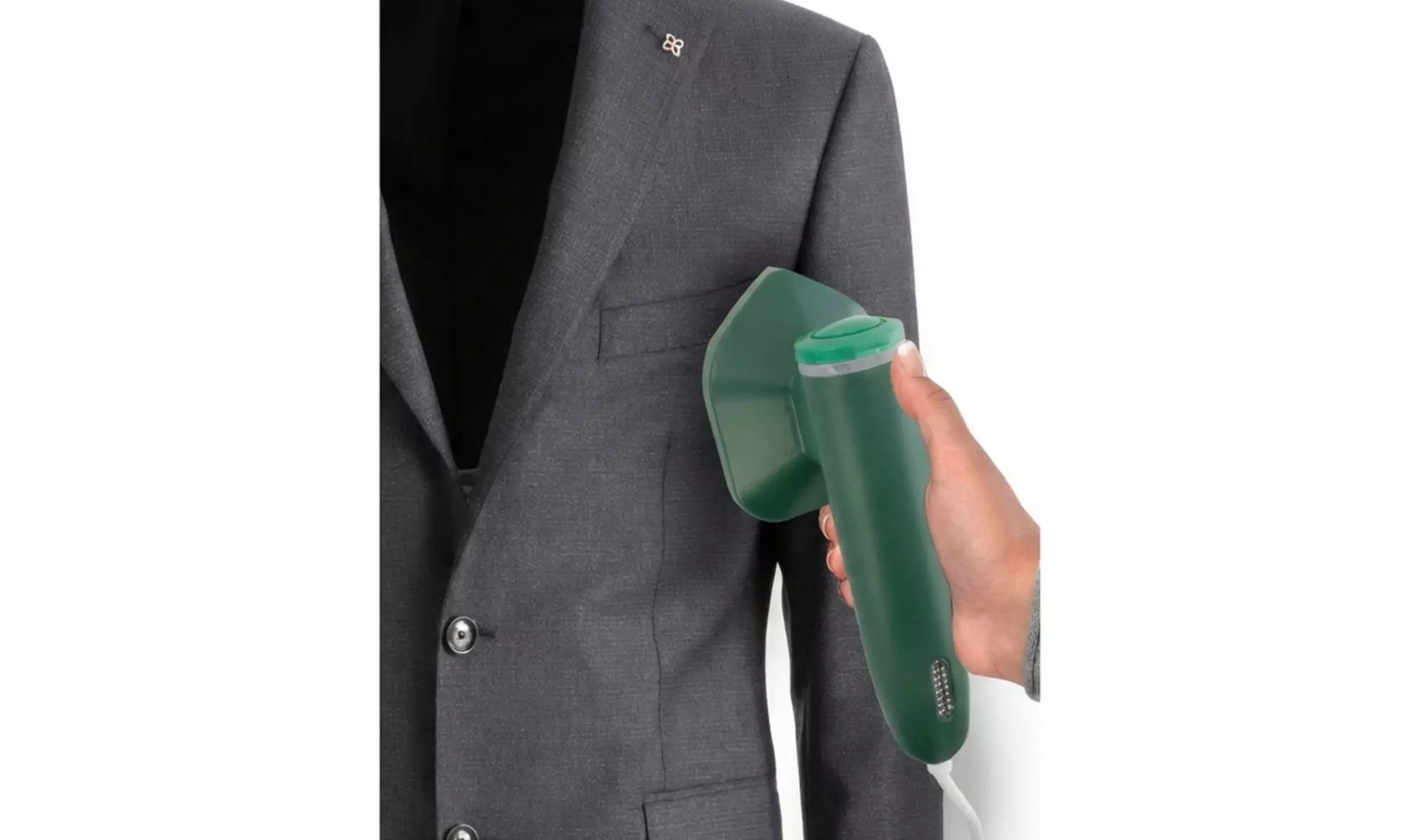 Miniplancha de viaje con tapa protectora y pulverizador incorporado