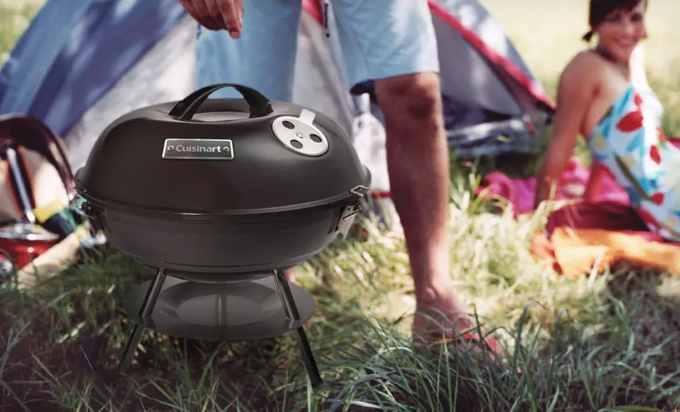 $22.99 for a Cuisinart 14" Charcoal Grill in Red or Black ($39.99 List Price). Free Shipping and Returns. - Primary Image