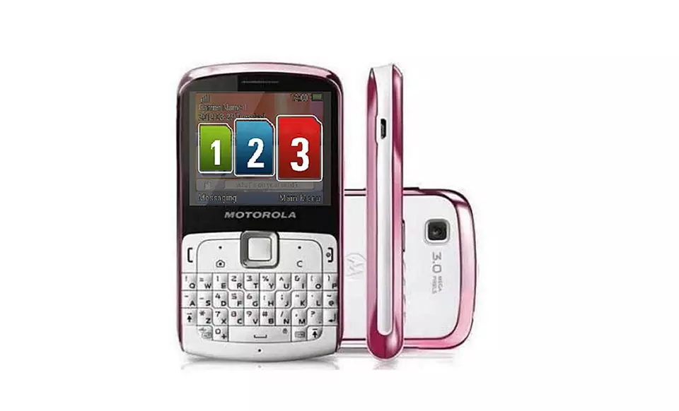 Multiple SIM World Travel Phone Motorola EX117 (GSM Unlocked) in Black or White - Second Medium
