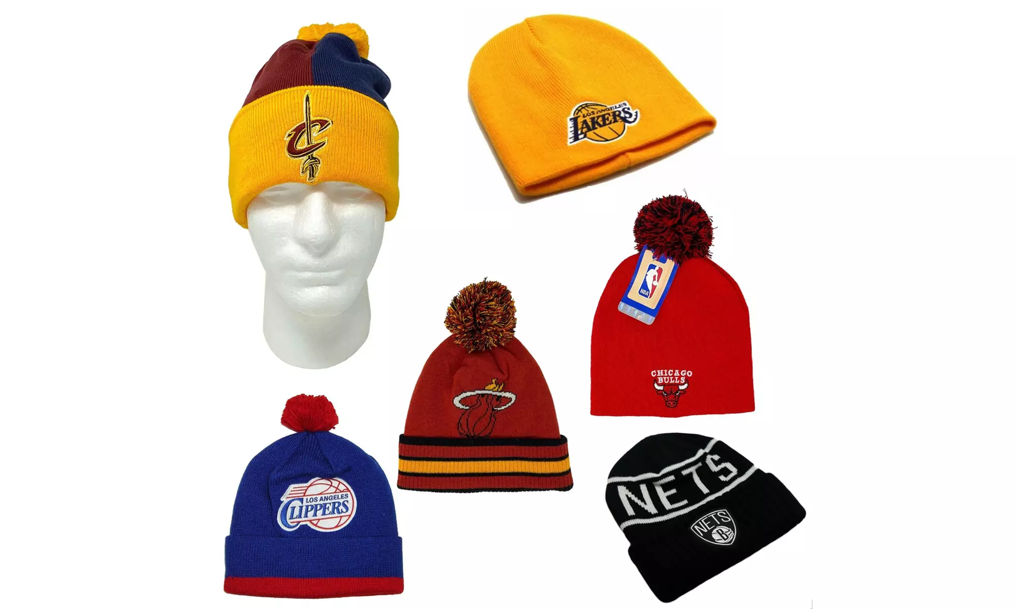 NBA Beanies Knit Hats - Cuffed & Uncuffed Multiple Teams Available!