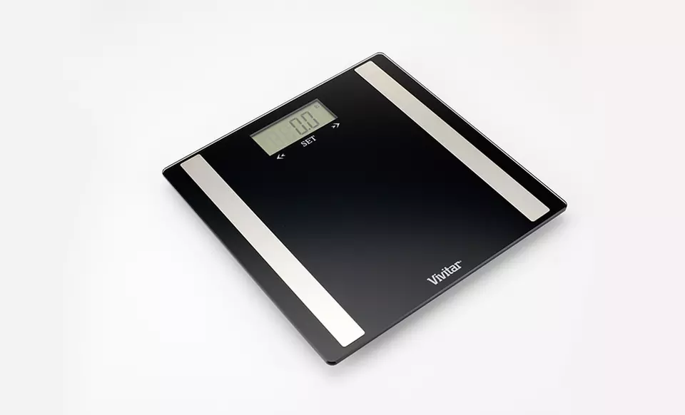 Vivitar Body Fat and Total Fitness Digital Scale in Black or Clear. Free Returns.  - Second Medium