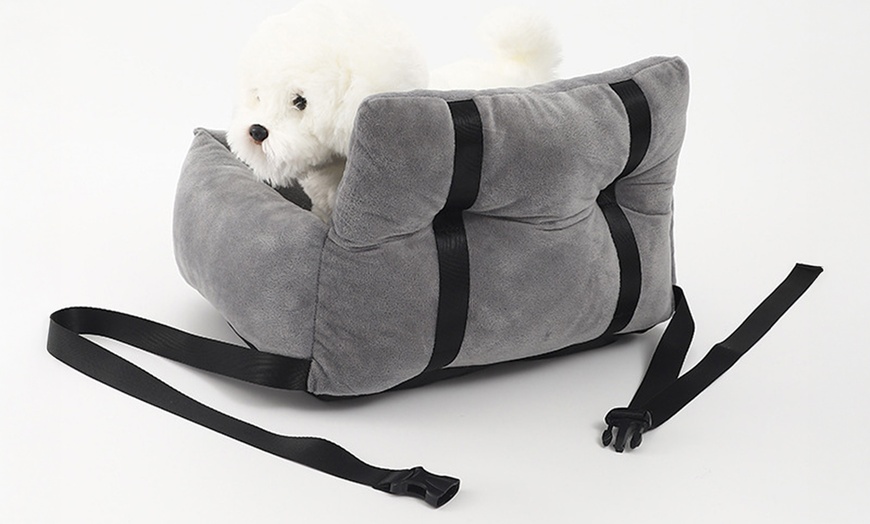 Image 6: Pet Backpack Carrier Expandable Dog Cat Travel Hiking Bag
