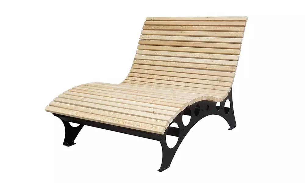 Home Deluxe Wellenholzholzliege „Taiga“