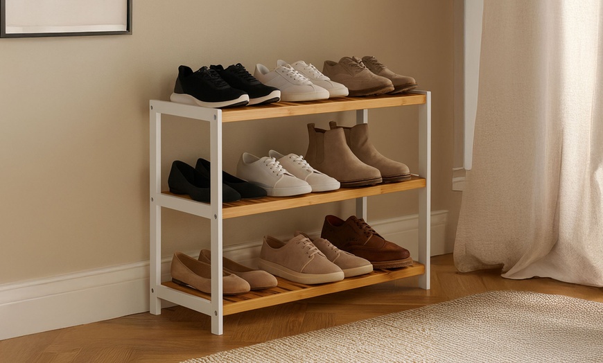 Image 3: Neo Three Tier Shoe Rack