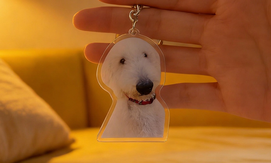 Image 4: One, Two, Three, or Four Custom Photo Acrylic Keychain