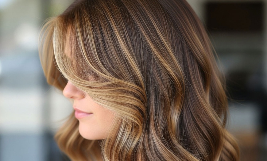 Image 1: Haircut, Conditioning, Blow-dry, Single Process, or Partial Highlights