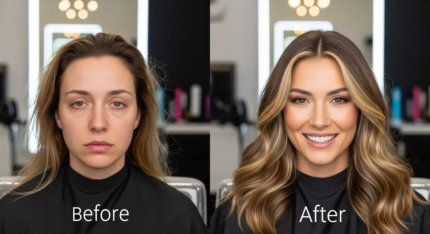 Haircut, Blowdry & Color: Highlights, Single Process, Ombre/Balayage