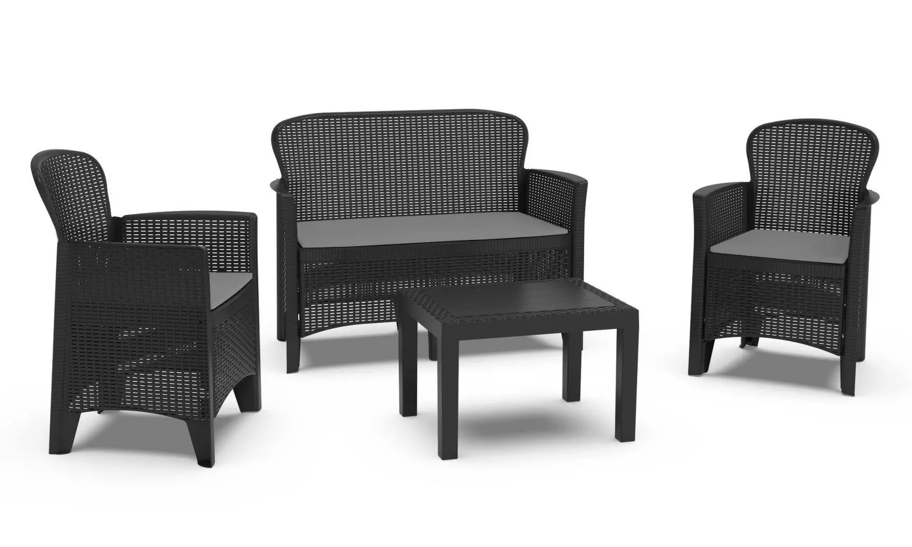 Tuinset met rotan meubels inclusief kussens