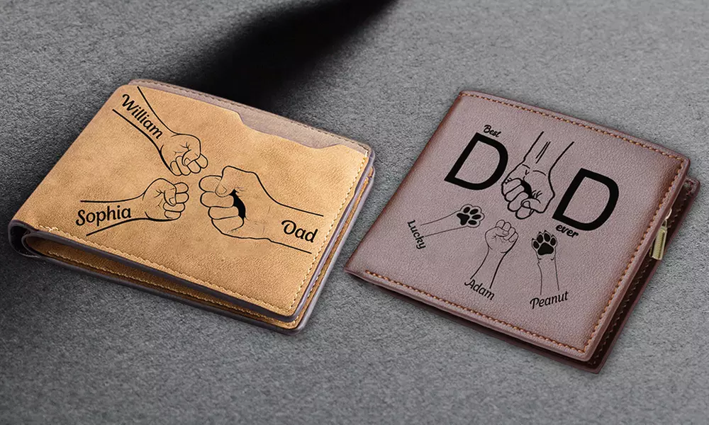 Un portefeuille Justyling gravé de vos souvenirs