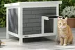 Pawhut Insulated Outdoor Cat House with Raised Floor and Weatherproof Roof - Image 4