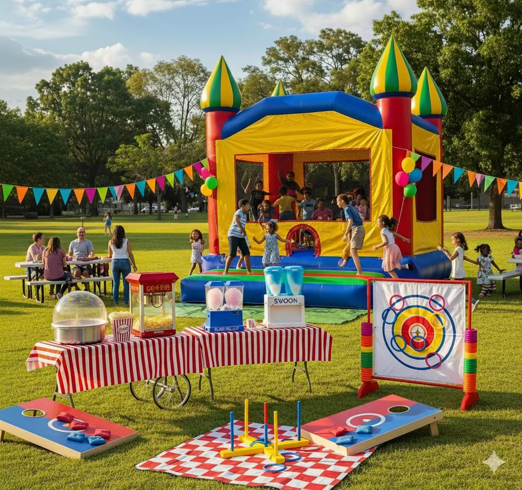 4 Day Rental for 1 Bounce House 1 Carnival Game or Concession Machine