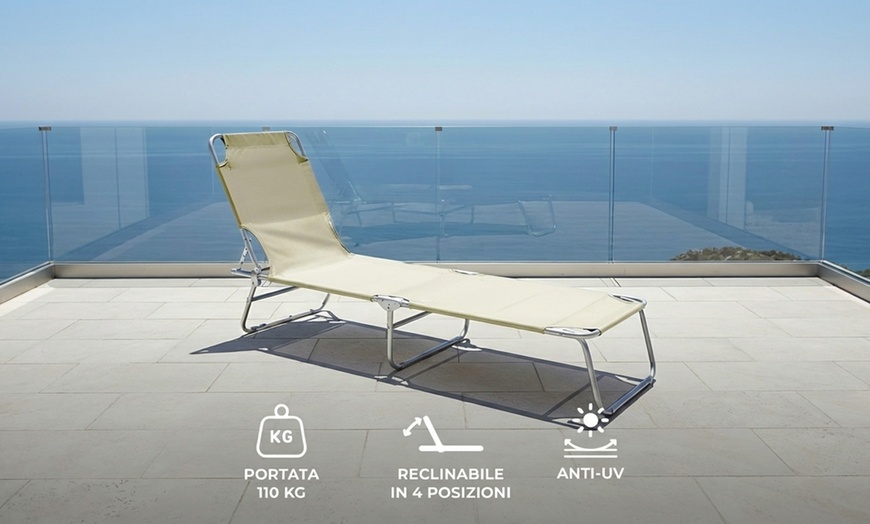Image 8: Ensemble de 2 chaises longues réglables