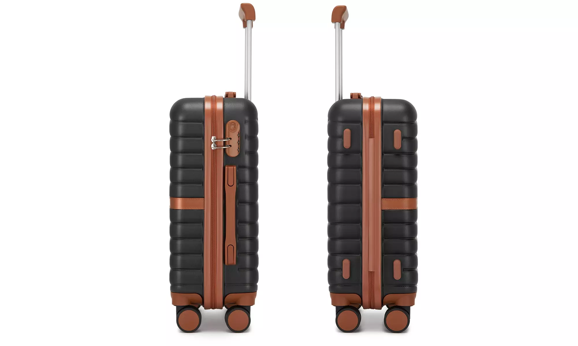 KONO Stylish Stripe Design Suitcase with Spinner Wheels