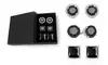 Set of 3 7.00 CTTW Black Stud Earrings With Crystals From Swarovski