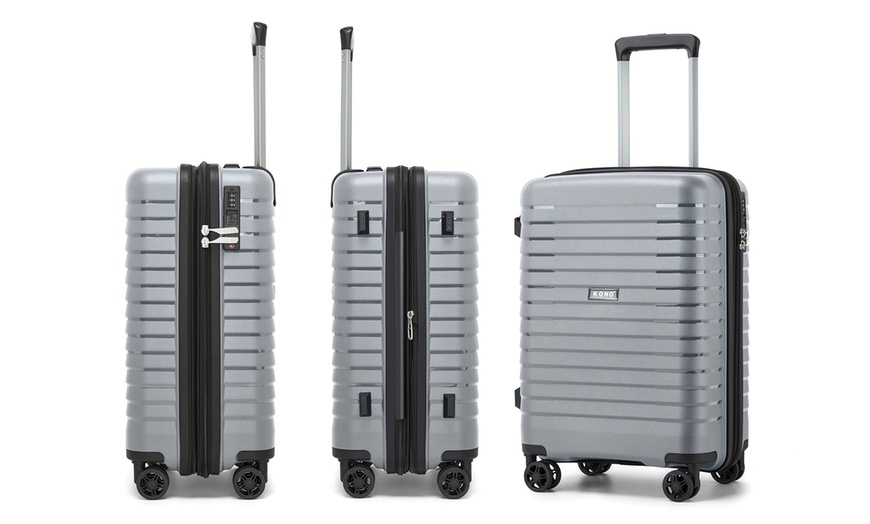 Image 20: Valises Kono rigides à poignée télescopique avec serrure TSA