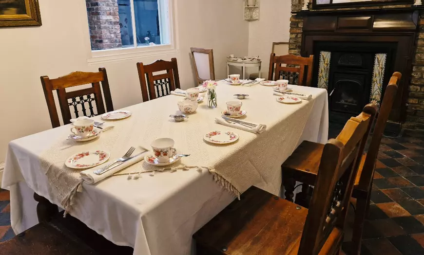 Image 4: Vintage / Sparkling Afternoon Tea or Cheese Board and Glass of Wine
