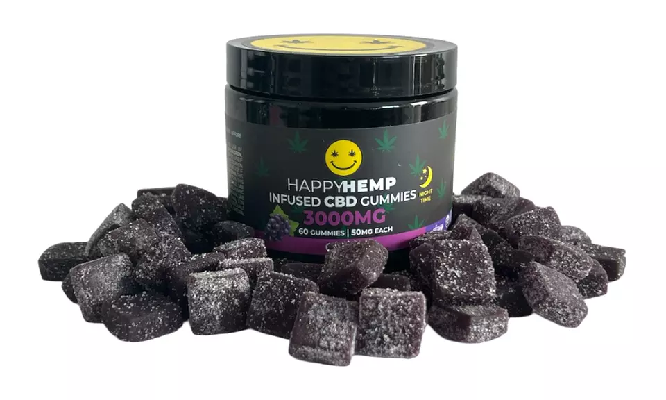 Happy Hemp Infused CBD Gummies for Sleep - Broad Spectrum CBD Gummies