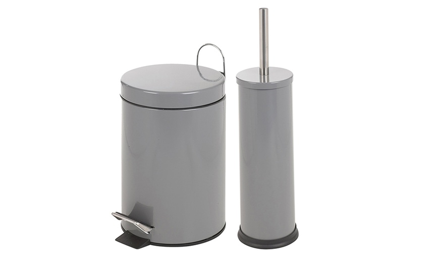 Image 3: Matching Bin & Toilet Brush Sets
