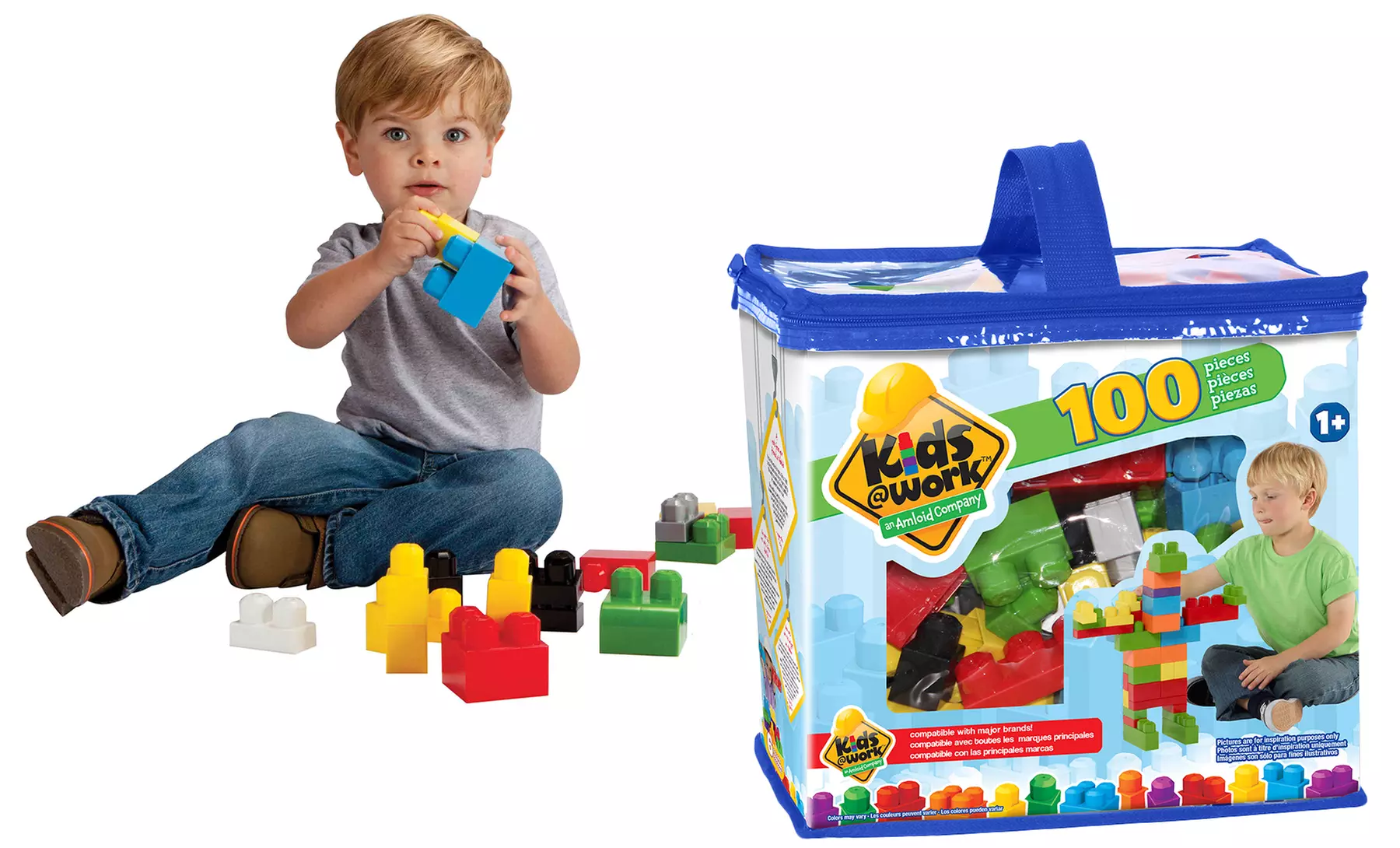 Kids @ Work 100-Piece Block Set - Primary Image