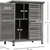 Image 20: Outsunny Wooden Garden Storage Sheds in Grey or Natural Wood