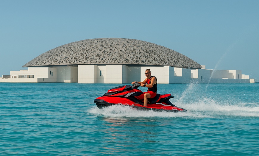 Image 1: Thrilling 30 or 60-Minute Super Charged Jet Ski for One or Two People