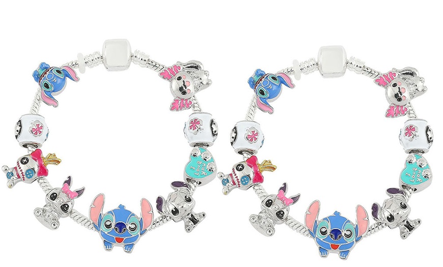 Image 4: Two-Piece Stitch Inspired DIY Charm Bracelets