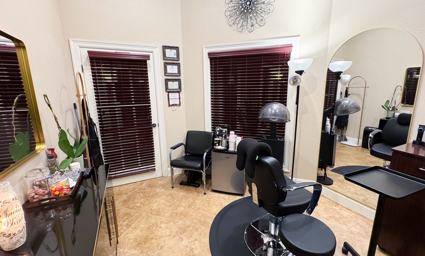 Image 3: 1 or 2 Single Process or Haircuts with Shampoo, Condition & Blow-Dry 