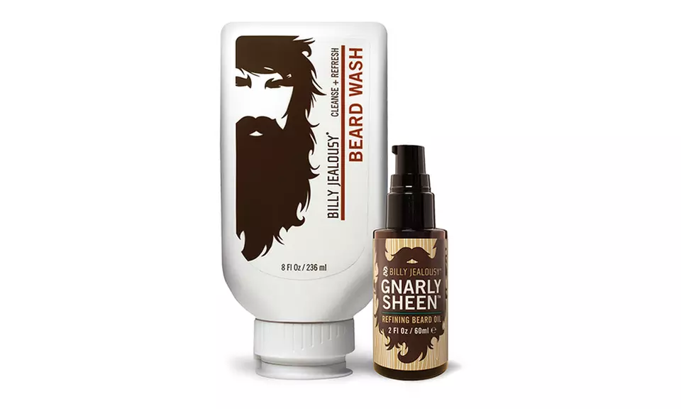 Billy Jealousy Beard Wash and Gnarly Sheen Refining Beard Oil - Second Medium