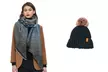 Women Fashion Winter Warm Knitted Hat Beanie Hat Scarf Set - Second Medium