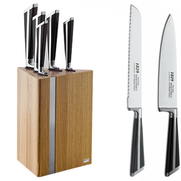 Messer Set Mit Escheholz Block Groupon Goods