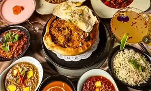 Two or Three-Course Indian Dinner with Dessert for Two or Four People (Veg or Non-Veg) (Up to 57% Off)