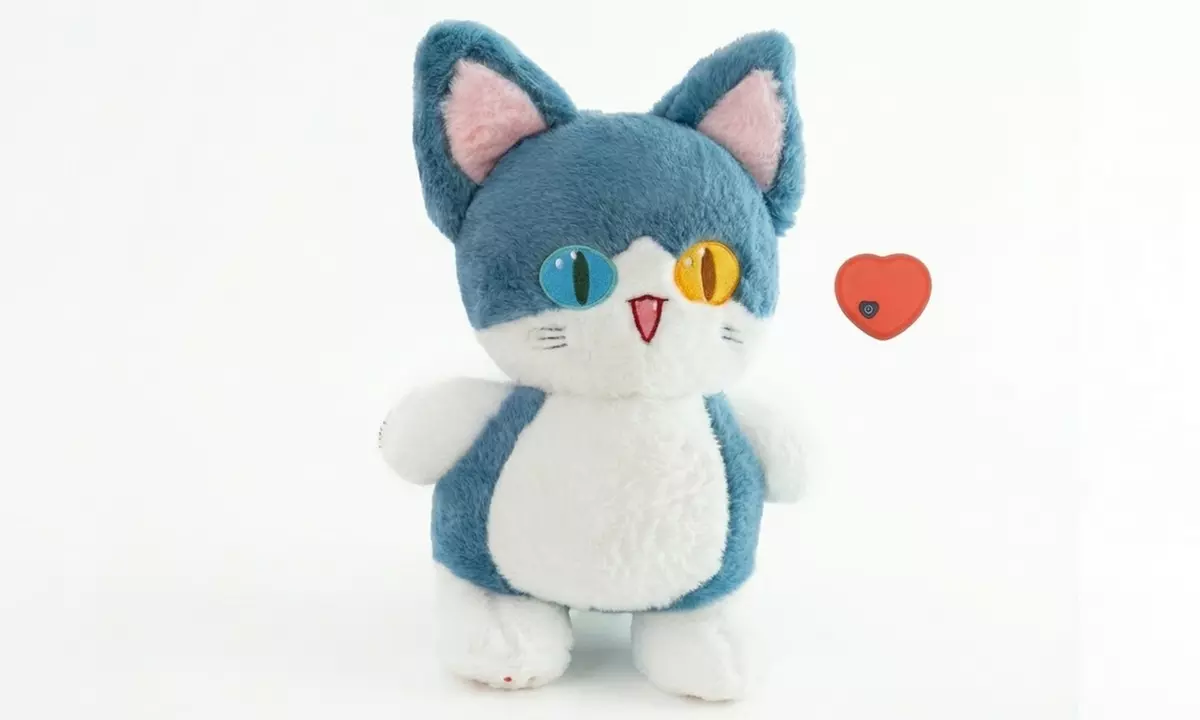 Plüsch-Umarmungsbegleiter mit Herzschlagsimulator und Reißverschluss