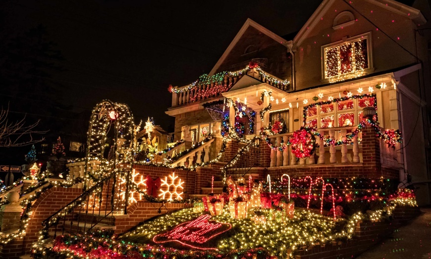Image 1: 13% Off Dyker Heights Christmas Lights Bus Tour