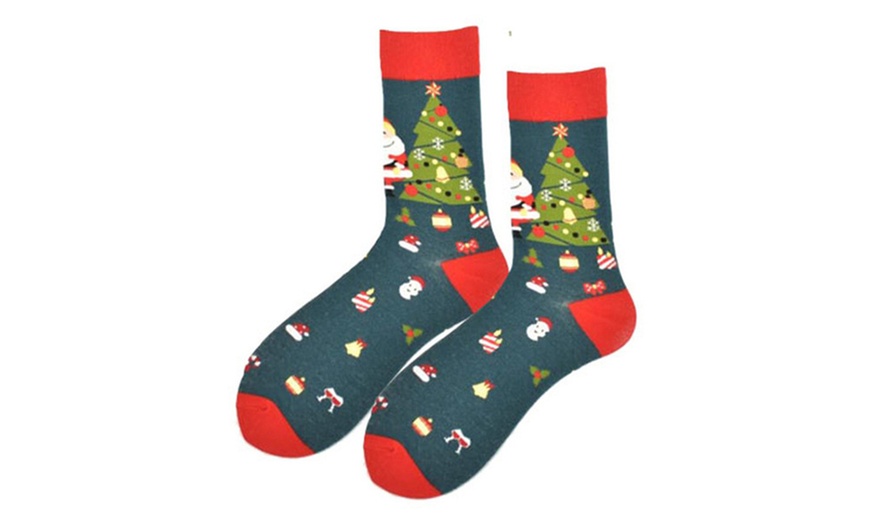 Image 3: Two or Four Pack Christmas Cotton Socks