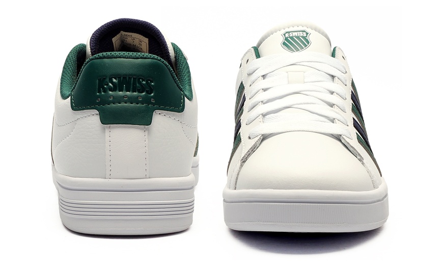 Image 4: K-Swiss Court Tiebreak II Men's Leather Trainers