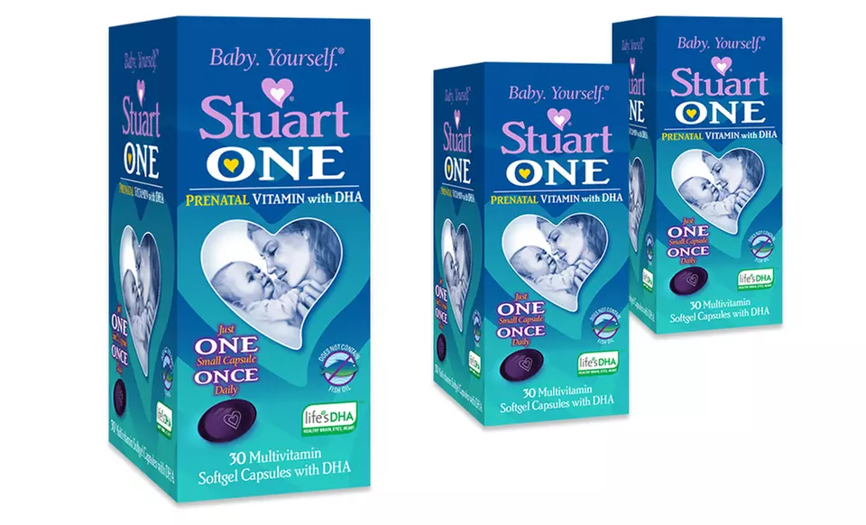 Stuart One Prenatal Vitamin with DHA. 1-, 3-, or 9-Pack of 30ct. Bottles from $9.99–$59.99. - Primary Image