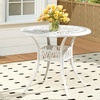 Image 12: Garden Outdoor Cast Aluminum Vintage Bistro Table 