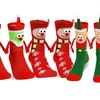 Image 4: Pack of Four Magnetic Hand-Holding 3D Christmas Socks