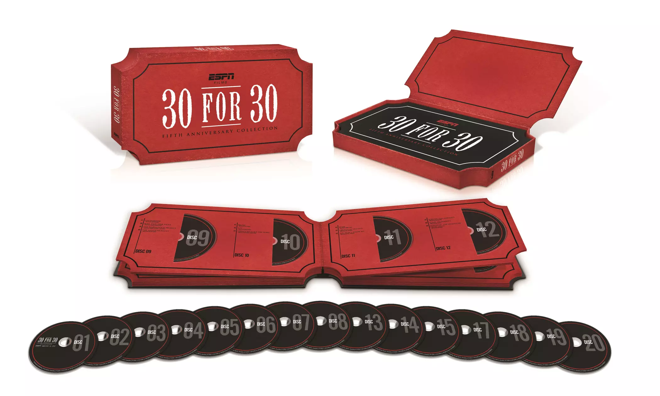 Sweepstakes Entry for VIP ESPYS Tickets + ESPN 30 for 30 Fifth Anniversary Collector's Set on DVD or Blu-ray   - Second Medium