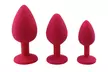 3Pc/Set Silicone Diamond Anal Plug Soft Massager Jewelry Anal Sex Toys Trainer - Second Medium
