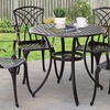 Image 1: Outsunny Outdoor Table and 4 Chair Set