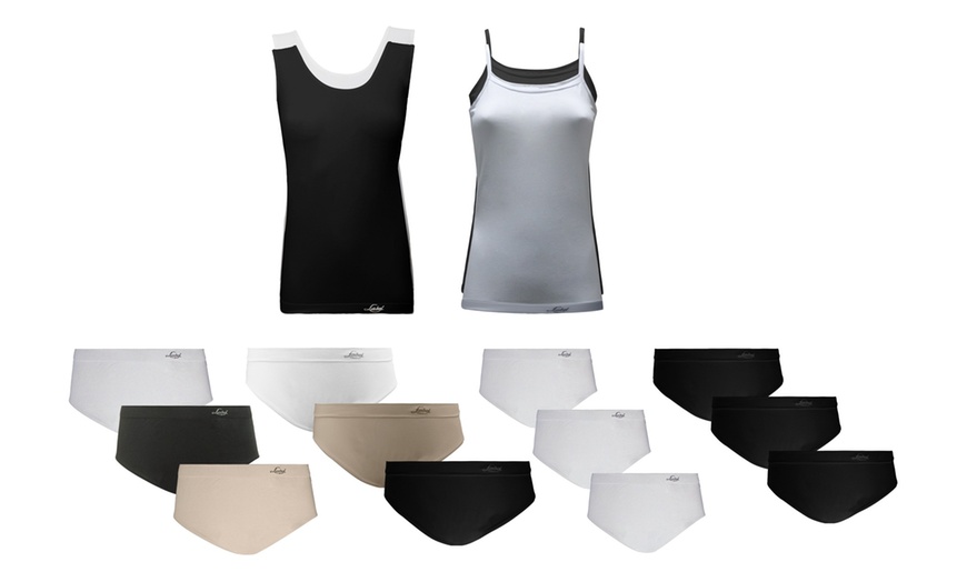 Image 1: Culottes et débardeurs pour femme en microfibre douce sans couture