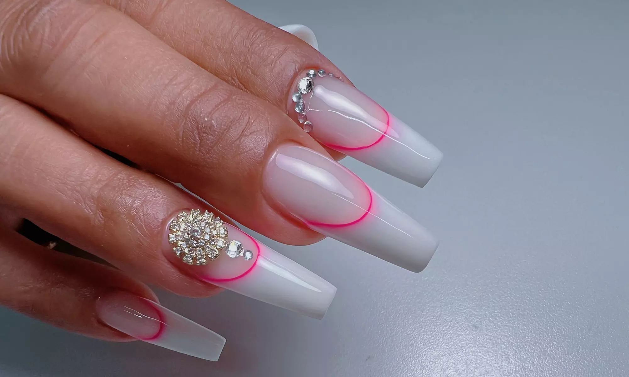 Full Set PolyGel Long or French or PolyGel Long and Gel Pedicure