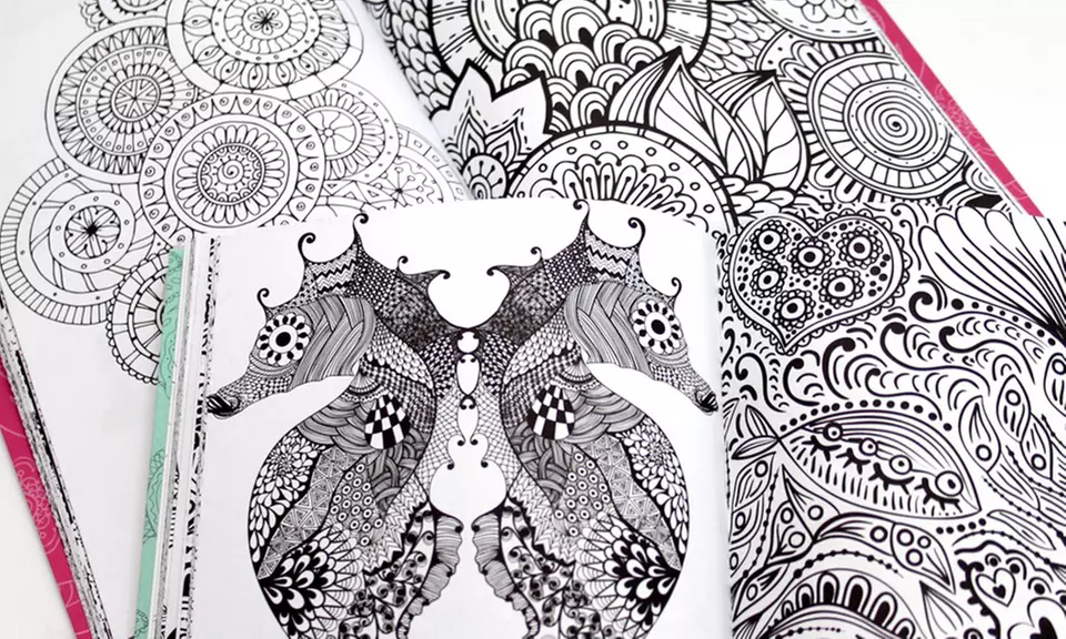 Hardcover Adult Coloring Books (2-Pack) - Second Medium